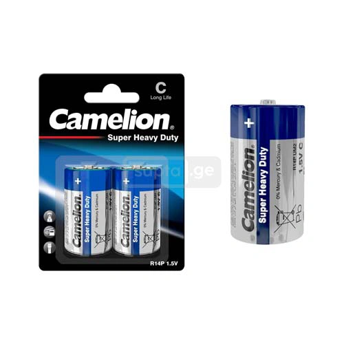CAMELION Super Heavy Duty ელემენტი 1.5V C-ზომის R14 1*2ც CAMELION Super Heavy Duty ელემენტი 1.5V C-ზომის R14 1*2ც